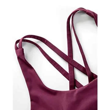 CRZ YOGA Women's Medium Support Strappy Sports Bra