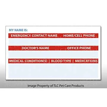 TLC Safety By Design My Child Has a Medical Condition Set of 2 Medical Alert In Case of Emergency Identification Cards with Sealable Pouches and Luggage Loops (Qty. 2 w/Sealable Pouches)