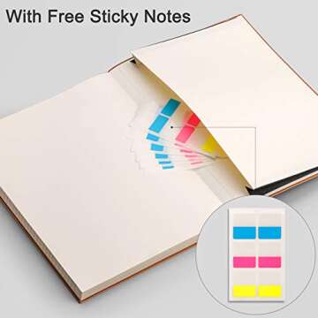 EMSHOI College Ruled Notebook B5 Thick Pages and Sticky Notes