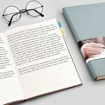 EMSHOI College Ruled Notebook B5 Thick Pages and Sticky Notes