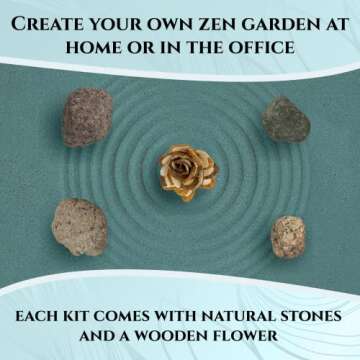Desktop Tranquility Japanese Zen Garden Kit - Relaxation & Decor