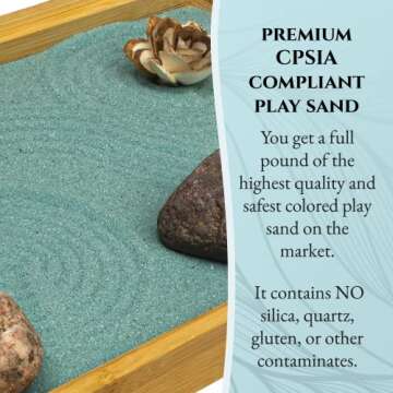 Desktop Tranquility Japanese Zen Garden Kit - Relaxation & Decor