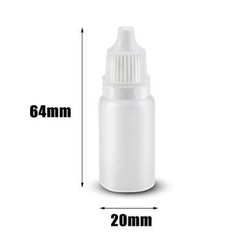 Twdrer 80PCS 10ml Empty Plastic Squeezable Eye Liquid Dropper Bottles with Caps,Refillable Ldpe Plug...