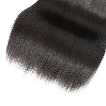 Straight Human Hair Bundles 1Bundle 24 Inch Single Bundle Brazilian Virgin Straight Hair Single Bundle Straight Bundles Weave Hair Human Bundles For Black Woman