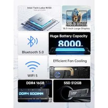 ACEMAGIC AX18 18.5" Laptop - Powerful Intel N150, 16GB RAM, SSD
