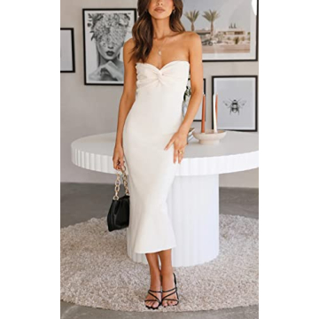 Sdencin Twist Knot Bodycon Maxi Dress for Women