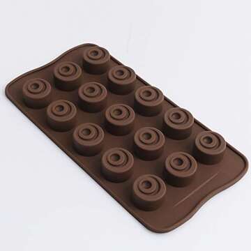 homEdge 15-Cavity Mini Cup Chocolate Mold Set of 4