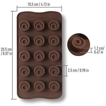 homEdge 15-Cavity Mini Cup Chocolate Mold Set of 4
