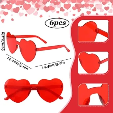 Whaline Valentine's Day Party Accessories 6Pcs Set