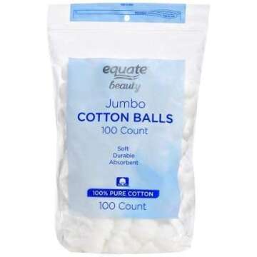 Equate Beauty Jumbo Cotton Balls, 100 Count