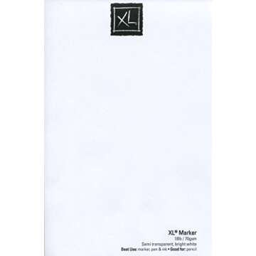 Canson XL Series Marker Paper, Foldover Pad, 9x12 inches, 100 Sheets (18lb/70g) - Artist Paper for Adults and Students