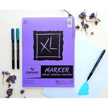 Canson XL Series Marker Paper, Foldover Pad, 9x12 inches, 100 Sheets (18lb/70g) - Artist Paper for Adults and Students