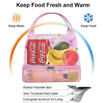 Stylish DiiCCi Pink Lunch Bag for Women and Girls