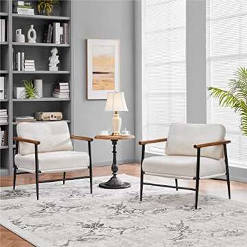 Yaheetech Accent Chair Modern Boucle Fabric Lounge Chair