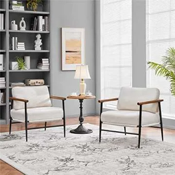 Yaheetech Accent Chair Modern Boucle Fabric Lounge Chair