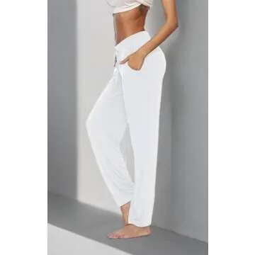DIBAOLONG Women’s Yoga Pants Loose Workout Leggings XL White