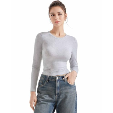 Comfortable Crew Neck Fitted T Shirts for Women