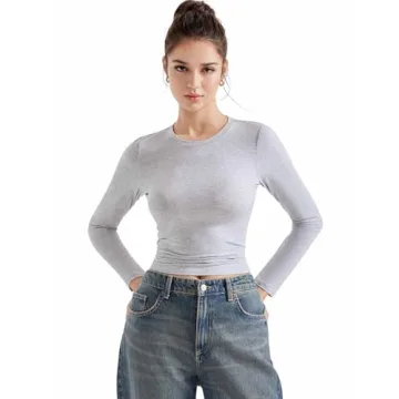 Comfortable Crew Neck Fitted T Shirts for Women