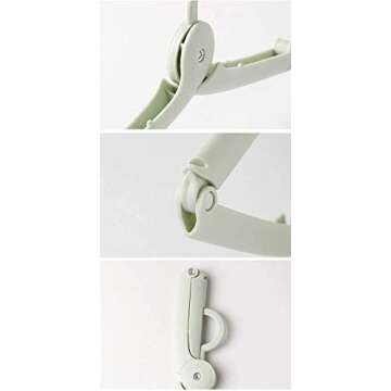 CHMHY 6 Pcs Folding Clothes Hangers, Travel Clothes Hanger Portable Folding Clothes Hangers and Save Space for Both Family and Travel Use
