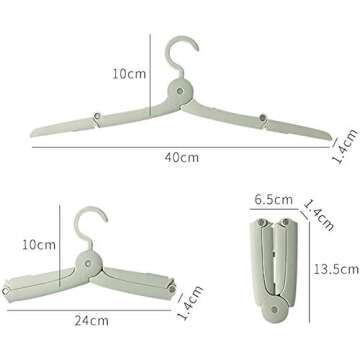 CHMHY 6 Pcs Folding Clothes Hangers, Travel Clothes Hanger Portable Folding Clothes Hangers and Save Space for Both Family and Travel Use