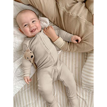 Organic Cotton Baby Girls Footies Eco-Friendly Soft 0-3 Months