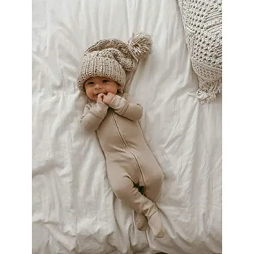 Organic Cotton Baby Girls Footies Eco-Friendly Soft 0-3 Months