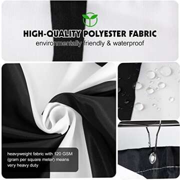 Homarkable Black and White Shower Curtain, 72”x 72”Polyester Fabric Shower Curtain Extra Long Shower Curtains for Bathroom with 12 Hooks Waterproof Design Durable and Washable