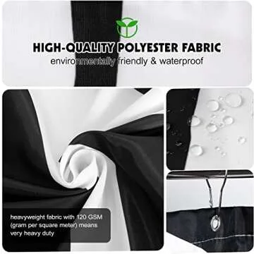 Homarkable Black and White Shower Curtain, 72”x 72”Polyester Fabric Shower Curtain Extra Long Shower Curtains for Bathroom with 12 Hooks Waterproof Design Durable and Washable