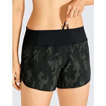 CRZ YOGA Women's Lightweight 4" Running Workout Shorts