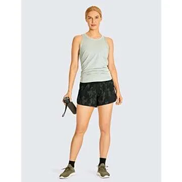 CRZ YOGA Women's Lightweight 4" Running Workout Shorts