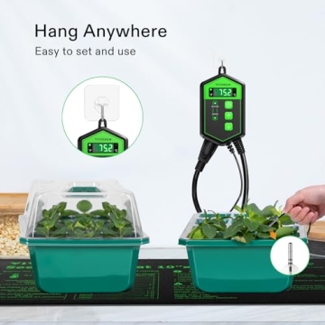 VIVOSUN Digital Heat Mat Thermostat Controller, 40–108 ºF 1000W for Reptiles, Seedlings, Germination, Incubation and Fermentation