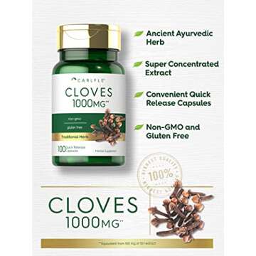 Carlyle Cloves Supplement | 1000mg | 100 Capsules | Non-GMO, Gluten Free