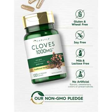 Carlyle Cloves Supplement | 1000mg | 100 Capsules | Non-GMO, Gluten Free