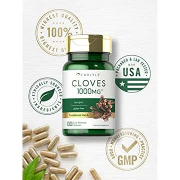 Carlyle Cloves Supplement | 1000mg | 100 Capsules | Non-GMO, Gluten Free