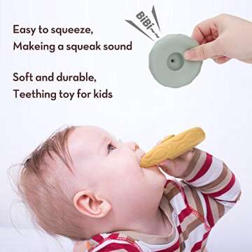 Mini Tudou 6 PCS Baby Stacking & Nesting Toys, Soft Stacking Blocks Ring Stacker, Baby Sensory Teeth...