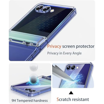 Samsung Galaxy Z Flip 7 Clear Case with Hinge Protection