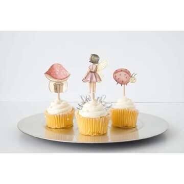 Celebrate with Magic: 10 Pcs Fairy Pastel Cupcake Toppers - Transform Your Treats!