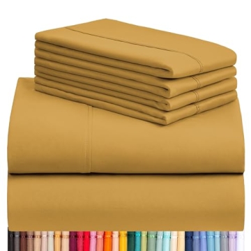 LuxClub King Microfiber Sheet Set, 6 Pieces, Deep Pockets