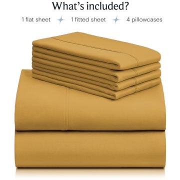 LuxClub King Microfiber Sheet Set, 6 Pieces, Deep Pockets
