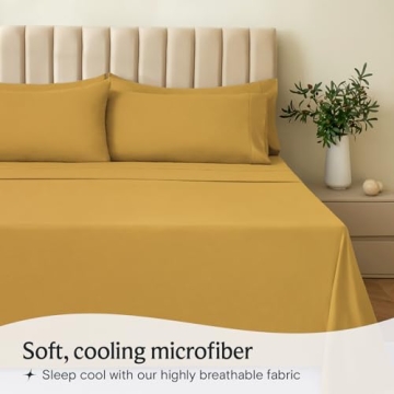LuxClub King Microfiber Sheet Set, 6 Pieces, Deep Pockets