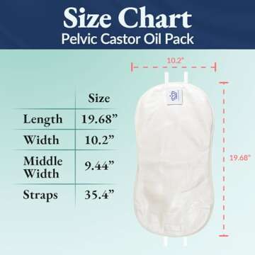 QUEEN OF THE THRONES Castor Oil Pack for Pelvic - Heatless, Less-Mess, Reusable - Organic Cotton Flannel, Comfort Fit, Soft Straps & Naturopathic Doctor Designed (Castor Oil Sold Separately)