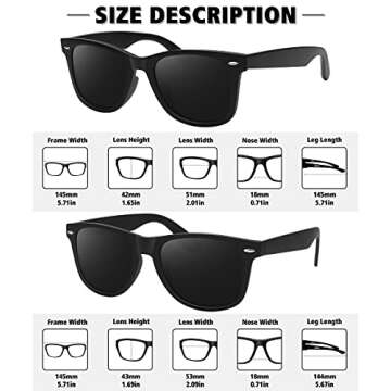 MEETSUN Polarized Sunglasses for Men Women Classic Retro Sun Glasses for Driving Fishing UV Protection 2 Pack C3 Matte Black Frame/Grey Lens