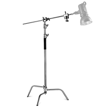 Stainless Steel Heavy Duty C Stand with Boom Arm for Photography