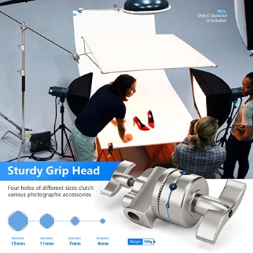 Stainless Steel Heavy Duty C Stand with Boom Arm for Photography