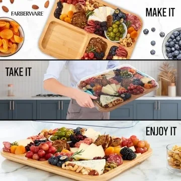 Farberware Build-A-Board Bamboo Cutting Board with Lid