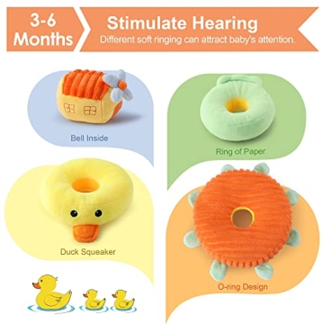iPlay, iLearn Plush Stacking Toys for Infants - Safe Fun and Learning
