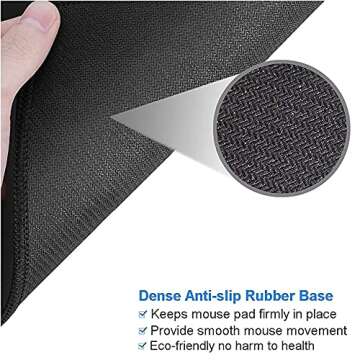 HEVITDA Mouse Pad, Non-Slip Rubber Base Mousepad with Stitched Edge, Gaming Round Mouse Pads, Waterproof Office Mouse Pad, Small Size 7.87 x 7.87 Inch (Pink Blue Art)