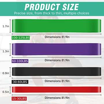 Alllvocles Pull Up Assistance Bands, Workout/Exercise Bands, Resistance Bands Set for Legs, Working ...