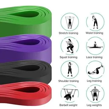 Alllvocles Pull Up Assistance Bands, Workout/Exercise Bands, Resistance Bands Set for Legs, Working Out, Muscle Training, Physical Therapy, Shape Body, Men Women