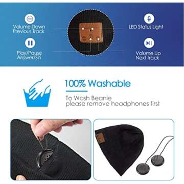 Buy ZRUHIG Bluetooth Beanie with HD Sound for Winter Fun